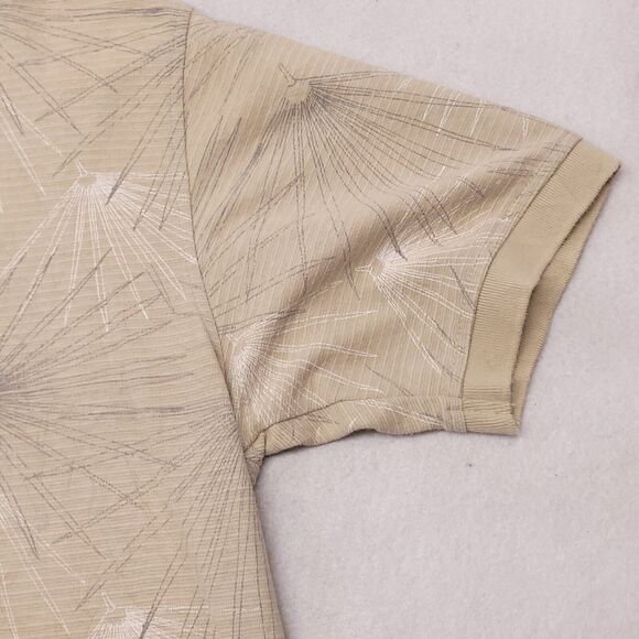 Arrow Casual Pullover Short Sleeve Polo Shirt Mens Size Medium M Beige - Picture 5 of 10